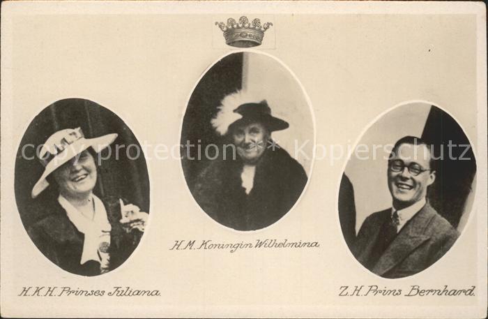 Adel Niederlande Prinzessin Juliana Prinz Bernhard Koenigin Wilhelmina
