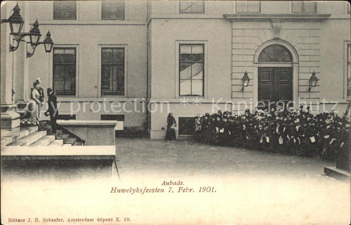 Adel Niederlande Hochzeit Koenigin Wilhelmina Prinz Hendrik Aubade