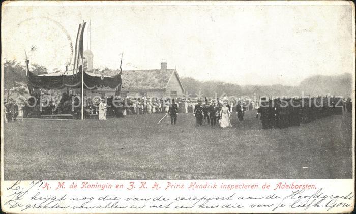 Adel Niederlande Koenigin Wilhelmina Prinz Hendrik Adelborsten