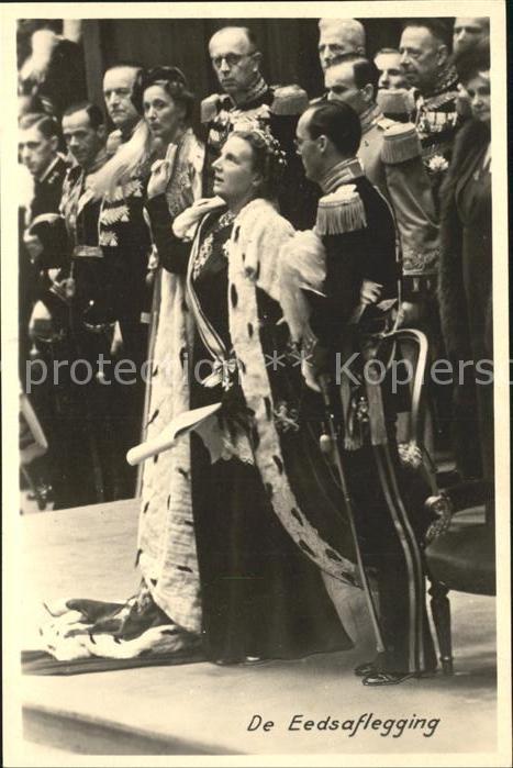 Adel Niederlande Koenigin Juliana Prinz Bernhard Eedsaflegging Nieuwe Kerk