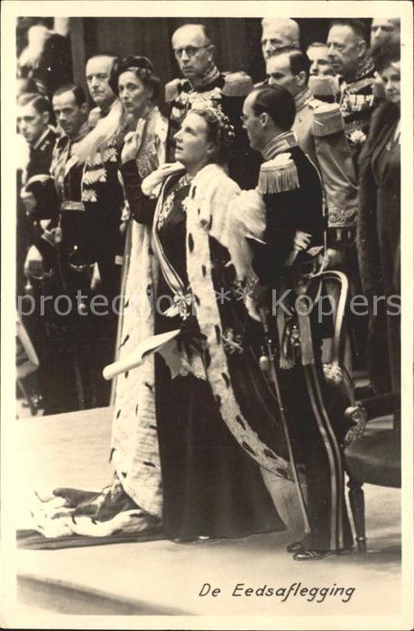 Adel Niederlande Königin Juliana Eedsaflegging Nieuwe Ke