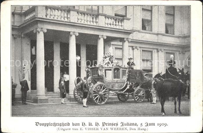 Adel Niederlande Goldene Kutsche Taufe Prinzessin Juliana