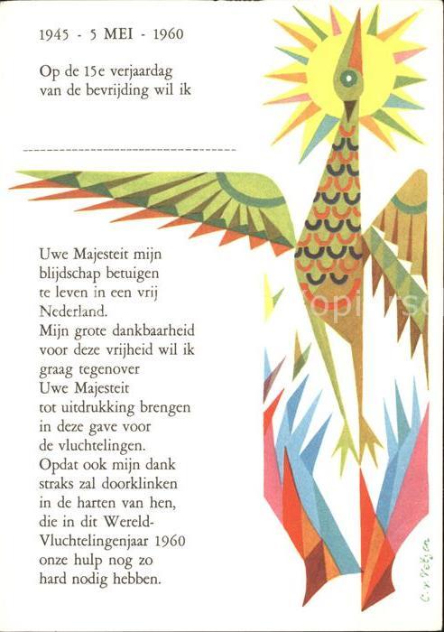 Adel Niederlande Bevrijding 5. Mei 1960 Koningin