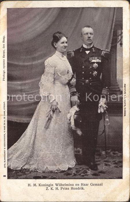 Adel Niederlande Koenigin Wilhelmina Prinz Hendrik