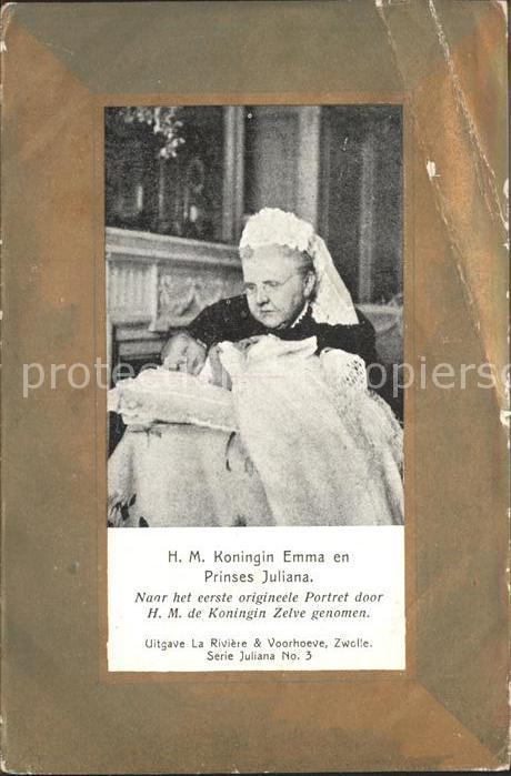 Adel Niederlande Koenigin-Mutter Emma Prinzessin Juliana
