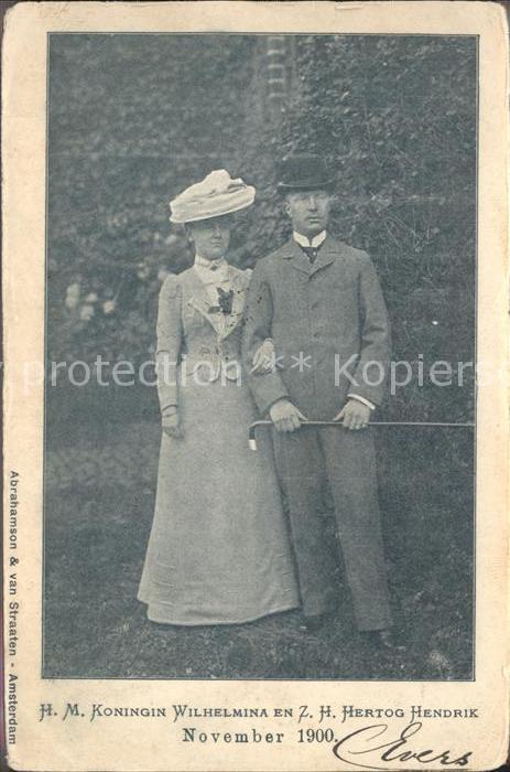 Adel Niederlande Koenigin Wilhelmina Prinz Hendrik