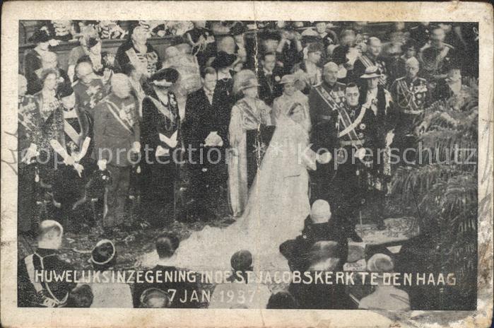 Adel Niederlande Hochzeit Prinzessin Juliana Prinz Bernhard St. Jacobskerk