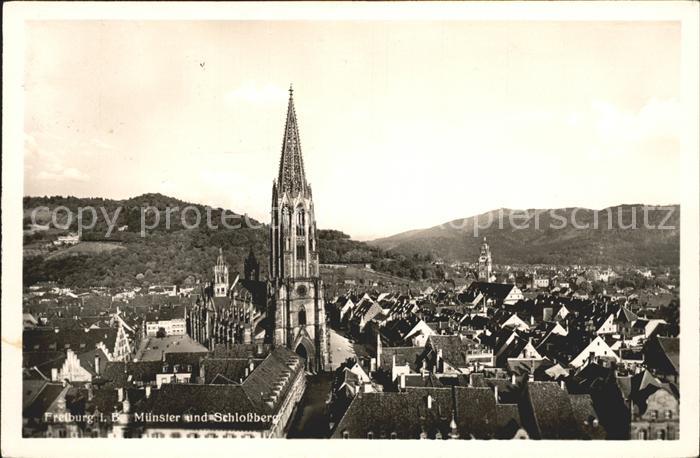 Freiburg Breisgau Muenster und Schlossberg