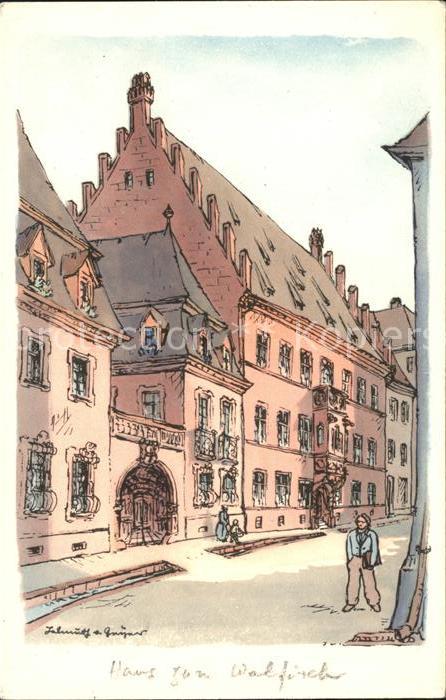 Freiburg Breisgau Haus zum Walfisch Zeichnung