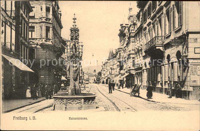 Freiburg Breisgau Kaiserstrasse Brunnen
