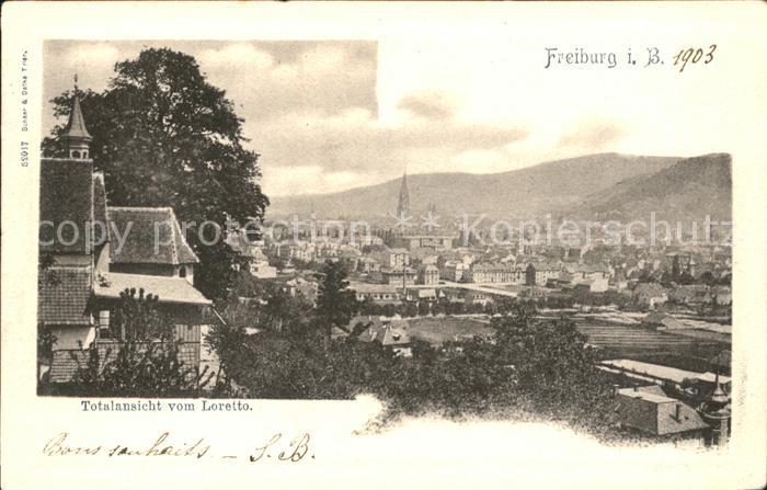 Freiburg Breisgau Totalansicht vom Loretto