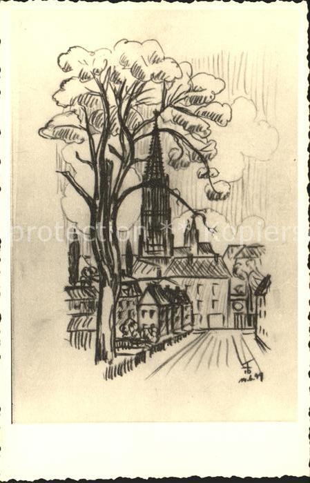 Freiburg Breisgau Muenster Zeichnung