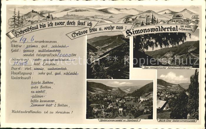 Simonswald mit Simonswaeldertal und Bleibach