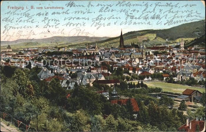 Freiburg Breisgau Blick vom Lorettoberg
