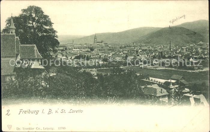 Freiburg Breisgau Blick vom Lorettoberg