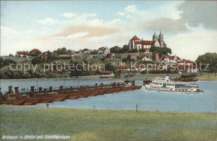 Breisach Rhein Schiffsbruecke Muenster