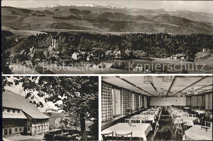 St Maergen Gasthof Pension Roessle Speisesaal Panorama