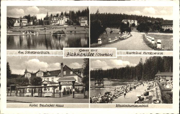 Hahnenklee-Bockswiese Harz Schwanenteich Kurhaus Bockswiese Hotel Deutsches Haus