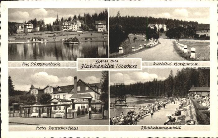 Hahnenklee-Bockswiese Harz Schwanenteich Kurhaus Bockswiese Hotel Deutsches Haus