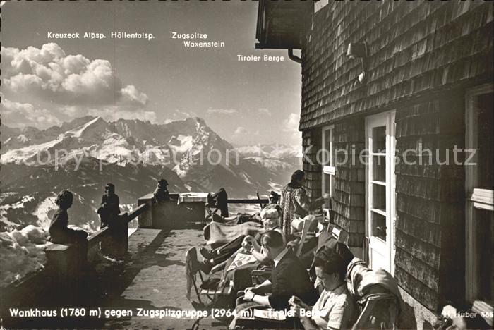 Wankhaus Terrasse mit Zugspitzgruppe