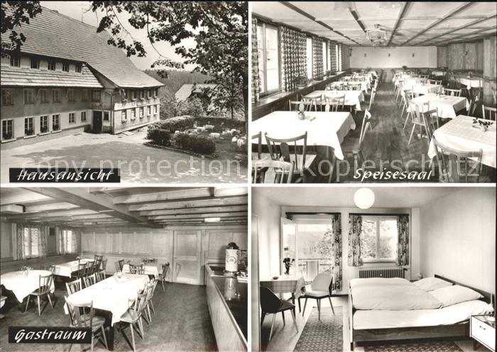 St Maergen Gasthof Pension Roessle Speisesaal Gastraum Zimmer