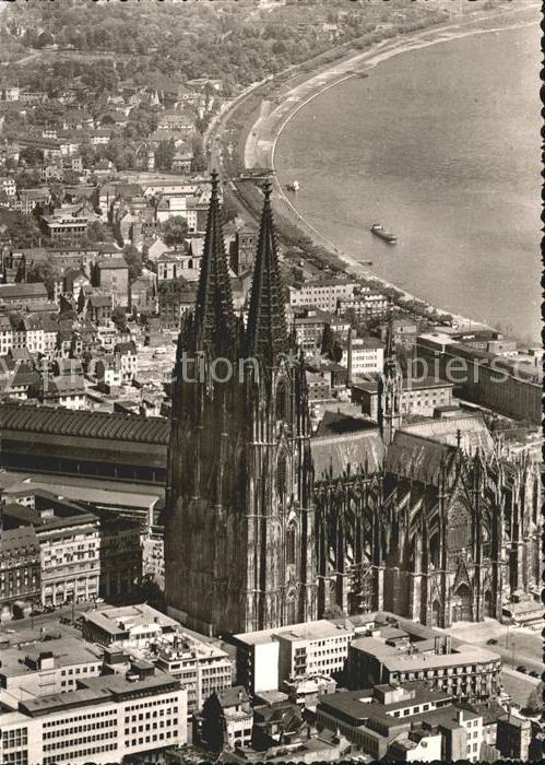 Koeln Rhein Dom Fliegeraufnahme