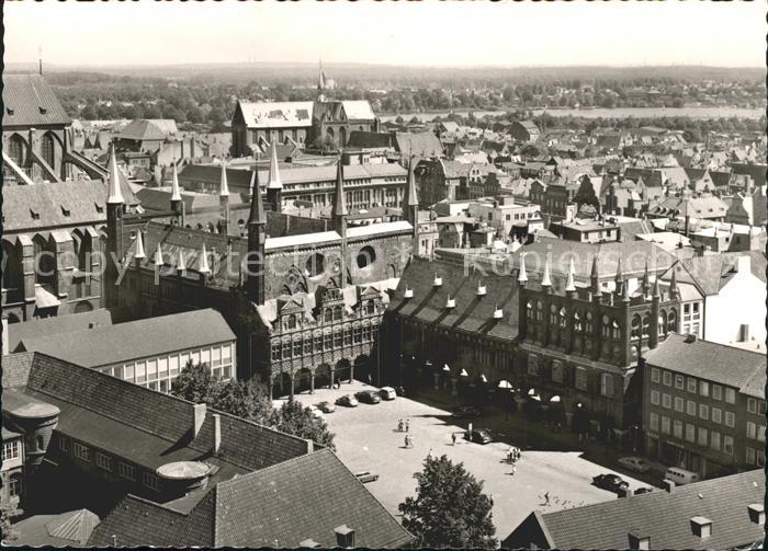 LueBECK CITY Panorama Blick auf den Markt