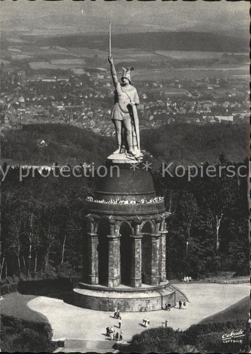 Detmold Hermannsdenkmal Fliegeraufnahme