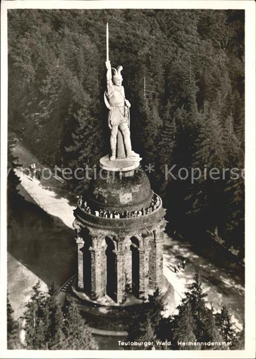 Detmold Hermannsdenkmal Fliegeraufnahme