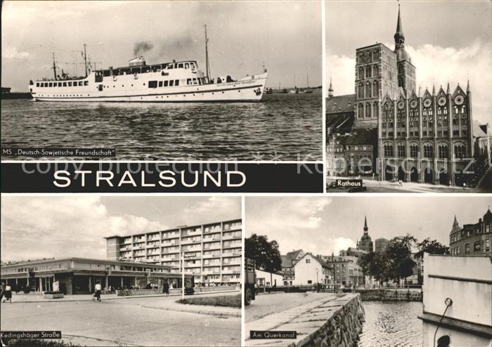 Stralsund Mecklenburg Vorpommern MS Dt Sowj Freundschaft Rathaus Kedingshaeger S