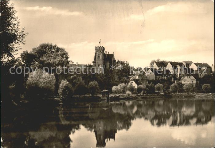 Ronneburg Thueringen Schloss mit Baederteich