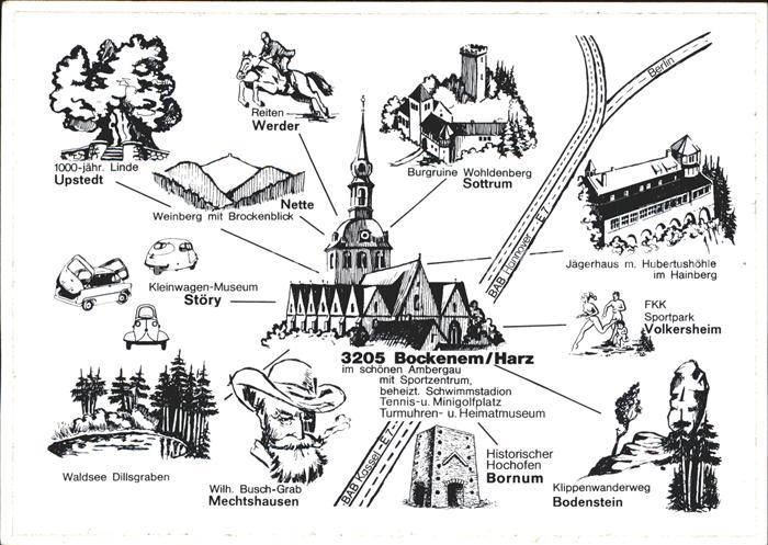 Bockenem mit Sehenswuerdigkeiten der Umgebung