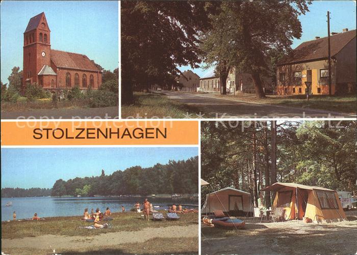Stolzenhagen Wandlitz Kirche Dorfpartie Strand Zeltplatz