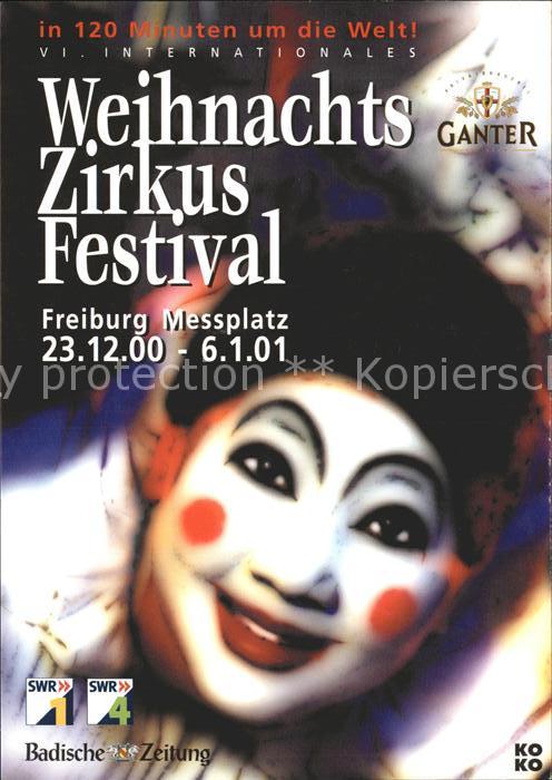 Freiburg Breisgau Plakat Weihnachts Zirkus Festival