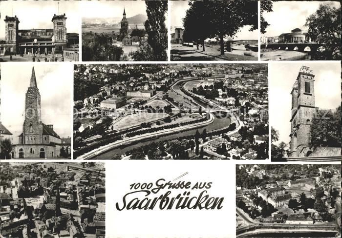 SAARBRueCKEN Saarland Orts und Teilansichten Kirche Schloss