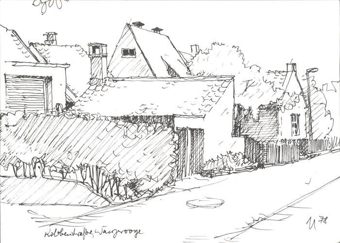 Wangerooge Nordseebad Holbeinstrasse Wangerooger Skizzen