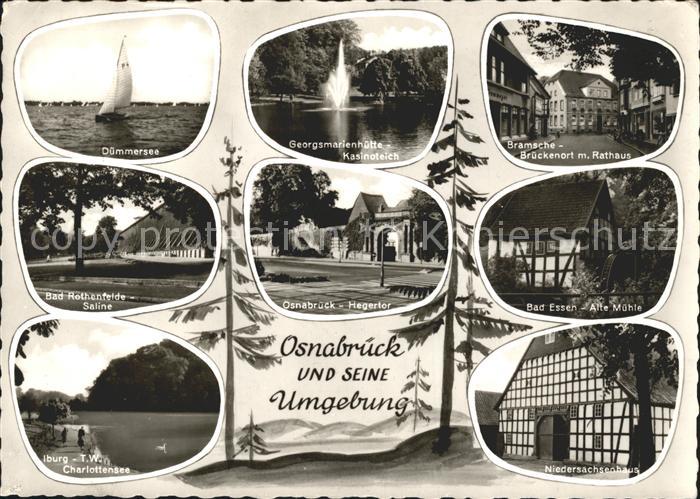 Osnabrueck mit Duemmersee Kasinoteich Rathaus Hegertor Alte Muehle Charlottensee