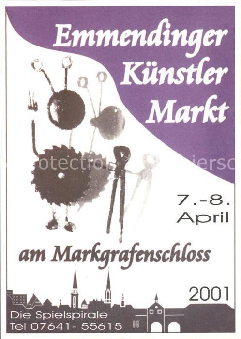 Emmendingen Plakat Emmendinger Kuenstler Markt am Markgrafenschloss