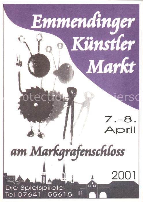 Emmendingen Plakat Emmendinger Kuenstler Markt am Markgrafenschloss