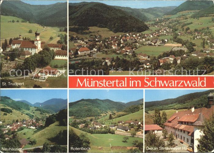 Muenstertal Schwarzwald St Trudpert Panorama Neuhaeuser Rotenbuck Dekan Strohmey