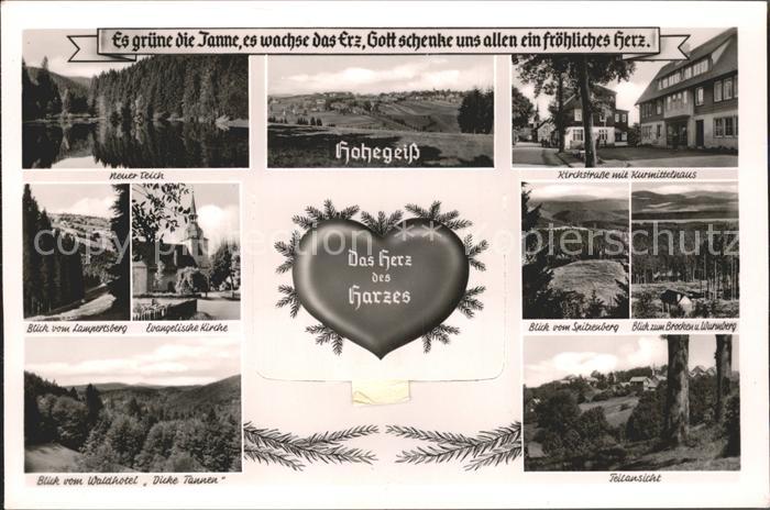 Hohegeiss Harz Teich Kirchstr Kurmittelhaus Lampertsberg Ev Kirche Spitzenberg B