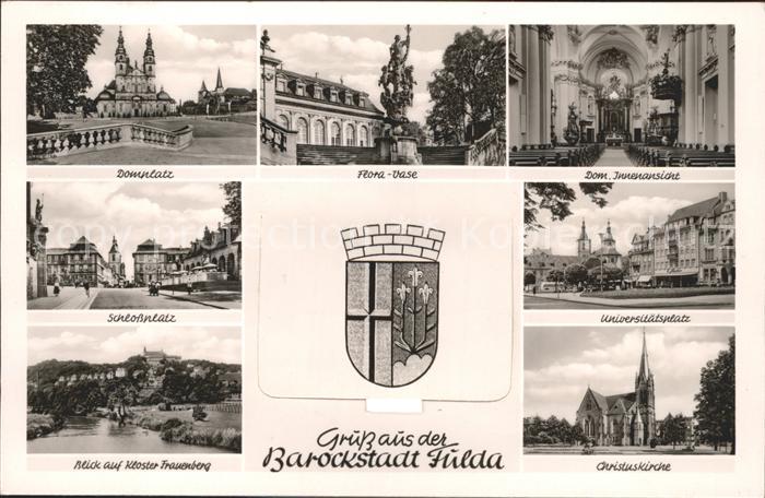 FULDA Hessen Dom Innenansicht Flora Vase Schlossplatz Universitaet Kloster Fraue