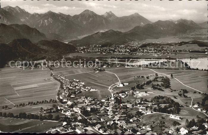 Schwangau Fliegeraufnahme Koenigsschloesser Forggensee Fuessen