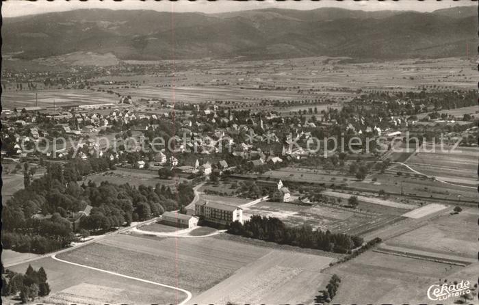 Bad Krozingen Fliegeraufnahme Herz und Rheumabad Sanatorium Theresienbad