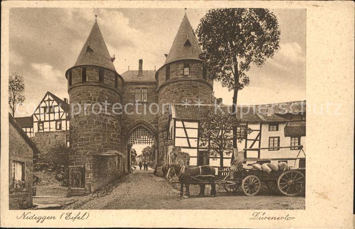 Nideggen Eifel Duerenertor Pferdewagen