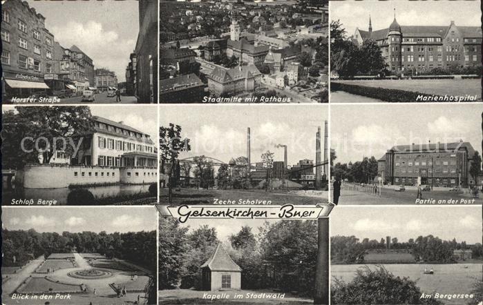 Buer Gelsenkirchen Horster Str Rathaus Marienhospital Schloss Berge Zeche Scholv