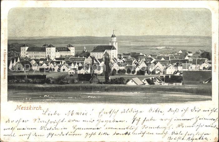 Messkirch Ortsansicht mit Kirche