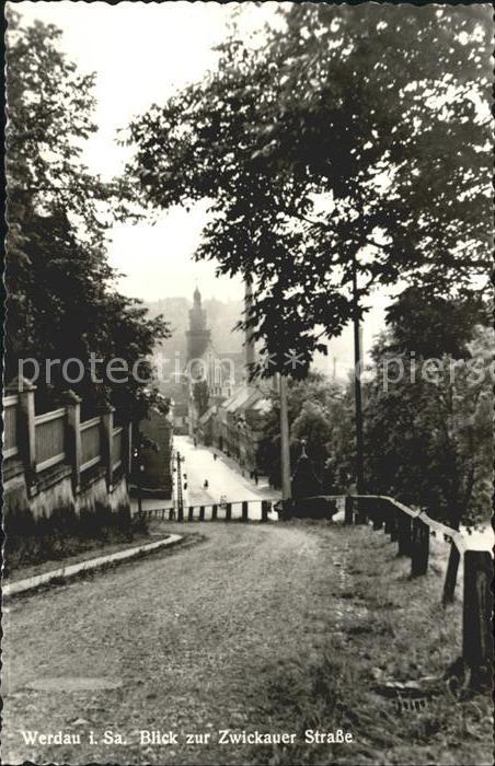 Werdau Sachsen Blick zur Zwickauer Strasse