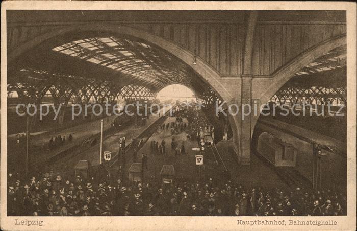 LEIPZIG Sachsen Hauptbahnhof Bahnsteighalle