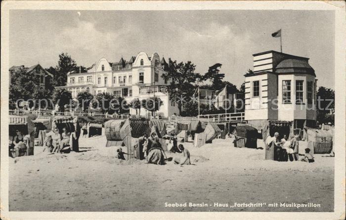 Bansin Ostseebad Haus Fortschritt mit Musikpavillon